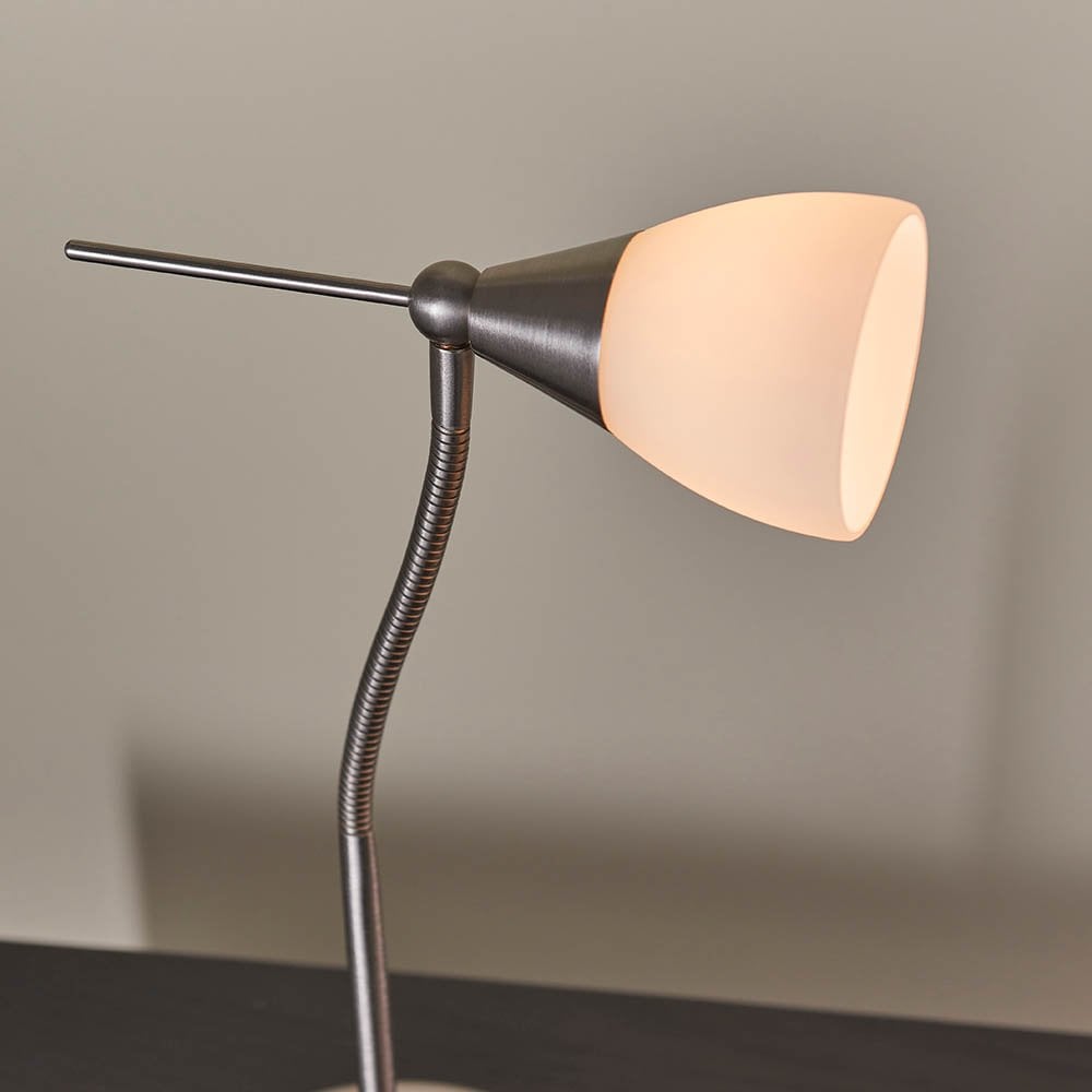 Range Touch Table Lamp in Satin Chrome