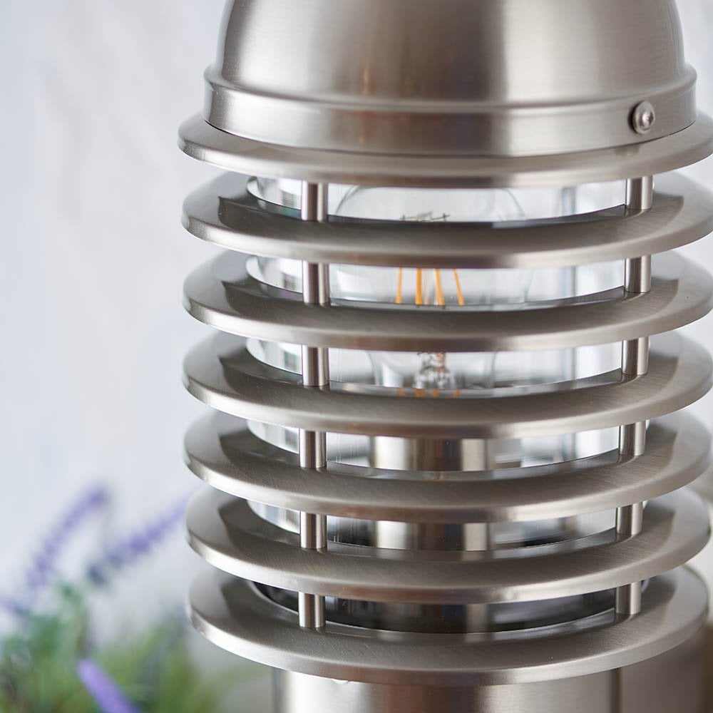 Louvre PIR Wall Light in Stainless Steel IP44