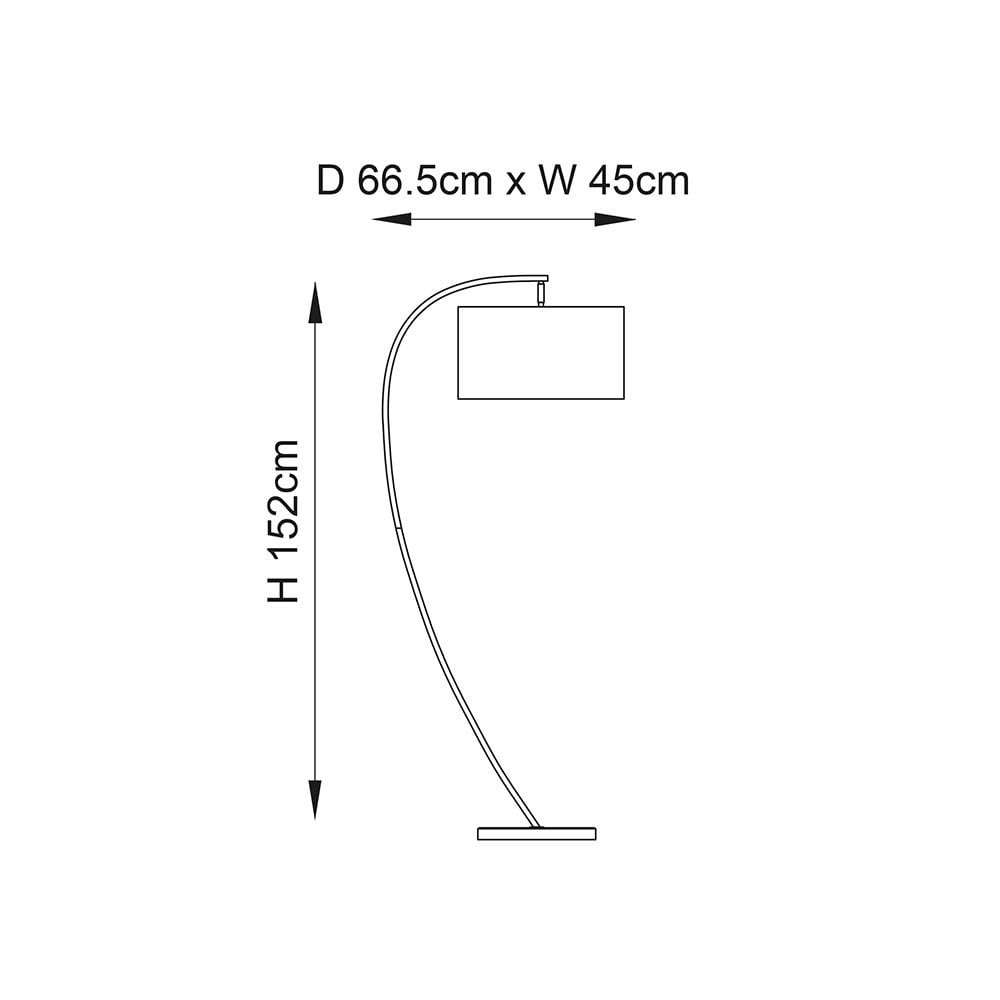 Jospehine Curved Floor Lamp C/W Shade