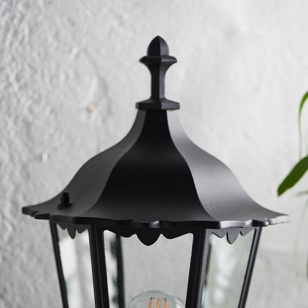 Burford Wall Light in Black Finish IP44