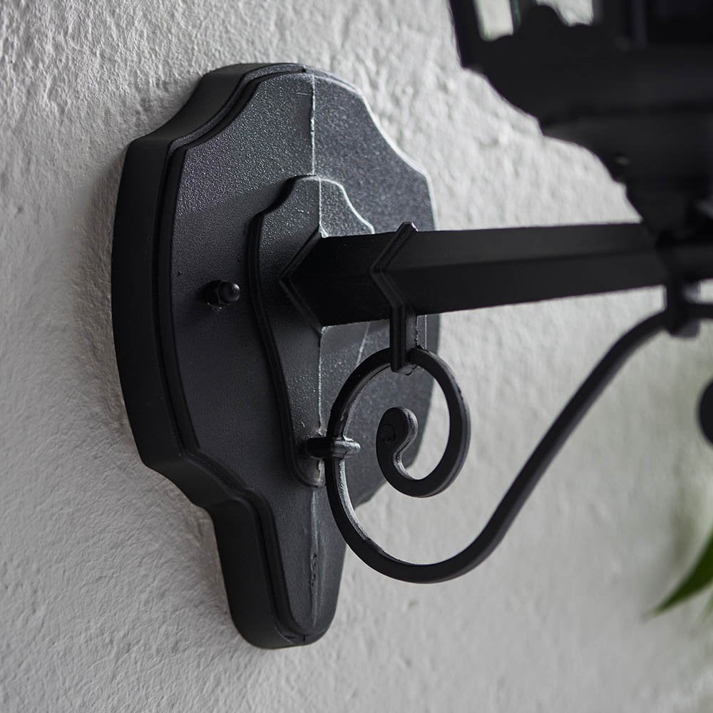 Burford Wall Light in Black Finish IP44