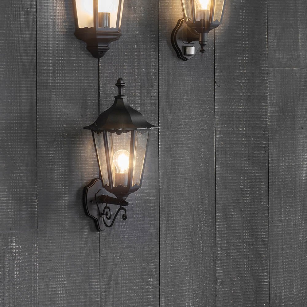 Burford Wall Light in Black Finish IP44