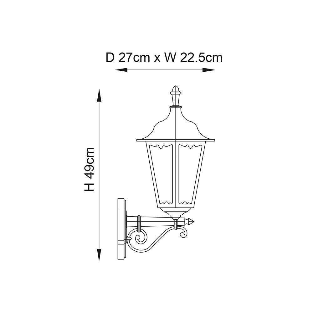 Burford Wall Light in Black Finish IP44