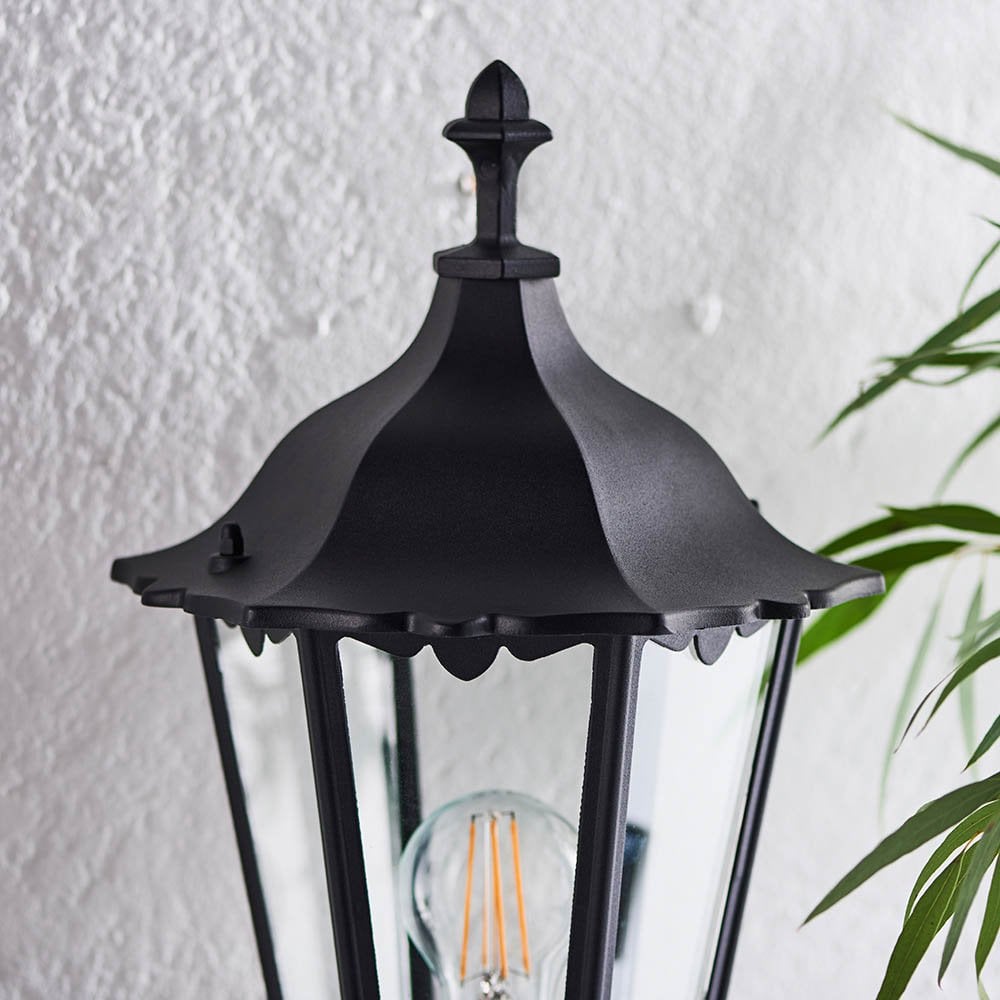 Burford Wall Light in Black Finish PIR Sensor IP44