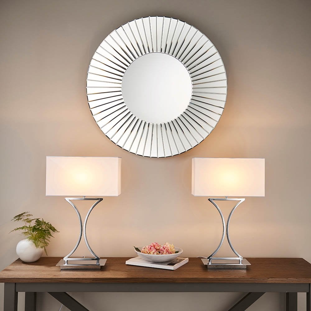 Epalle Table Lamp in Chrome C/W Shade