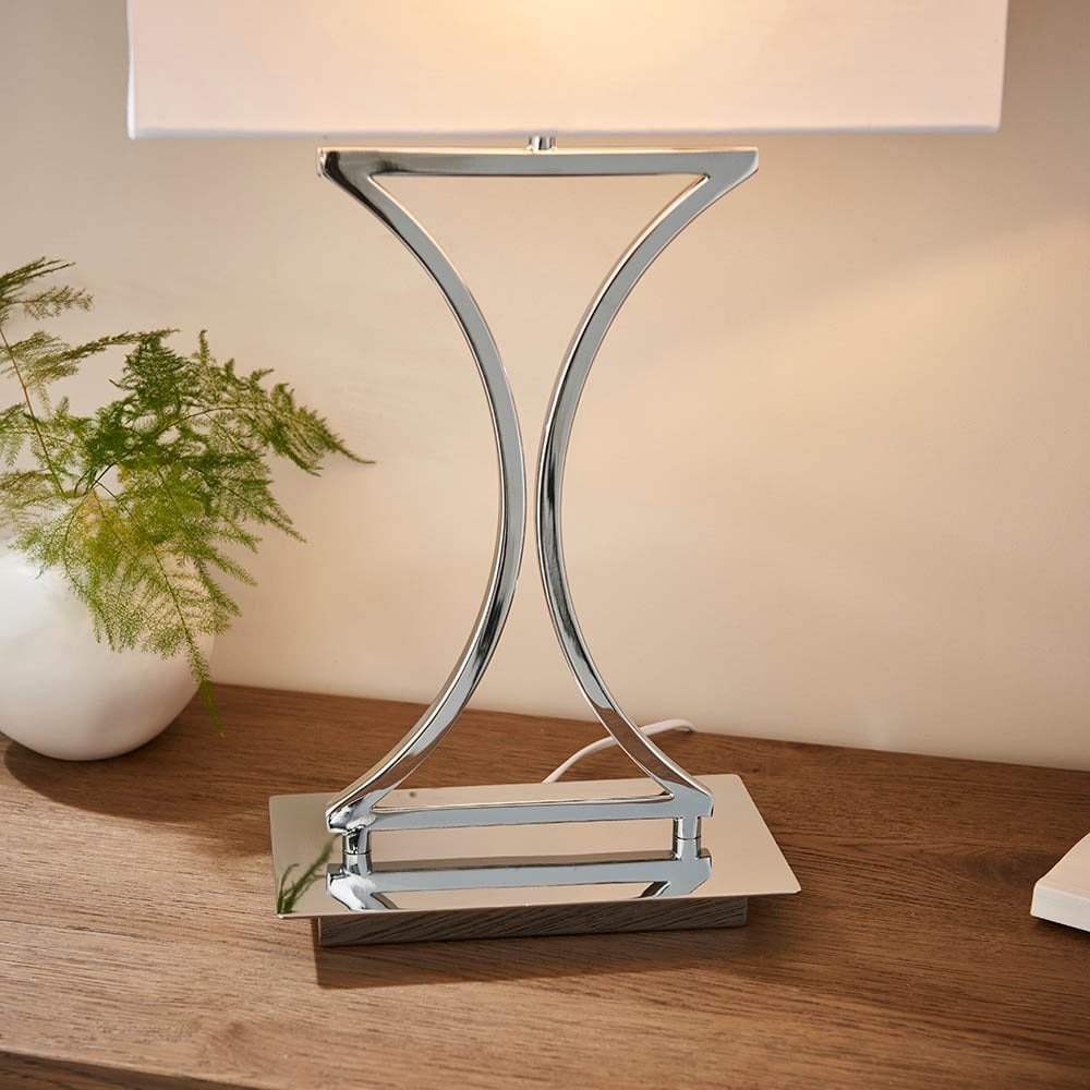Epalle Table Lamp in Chrome C/W Shade