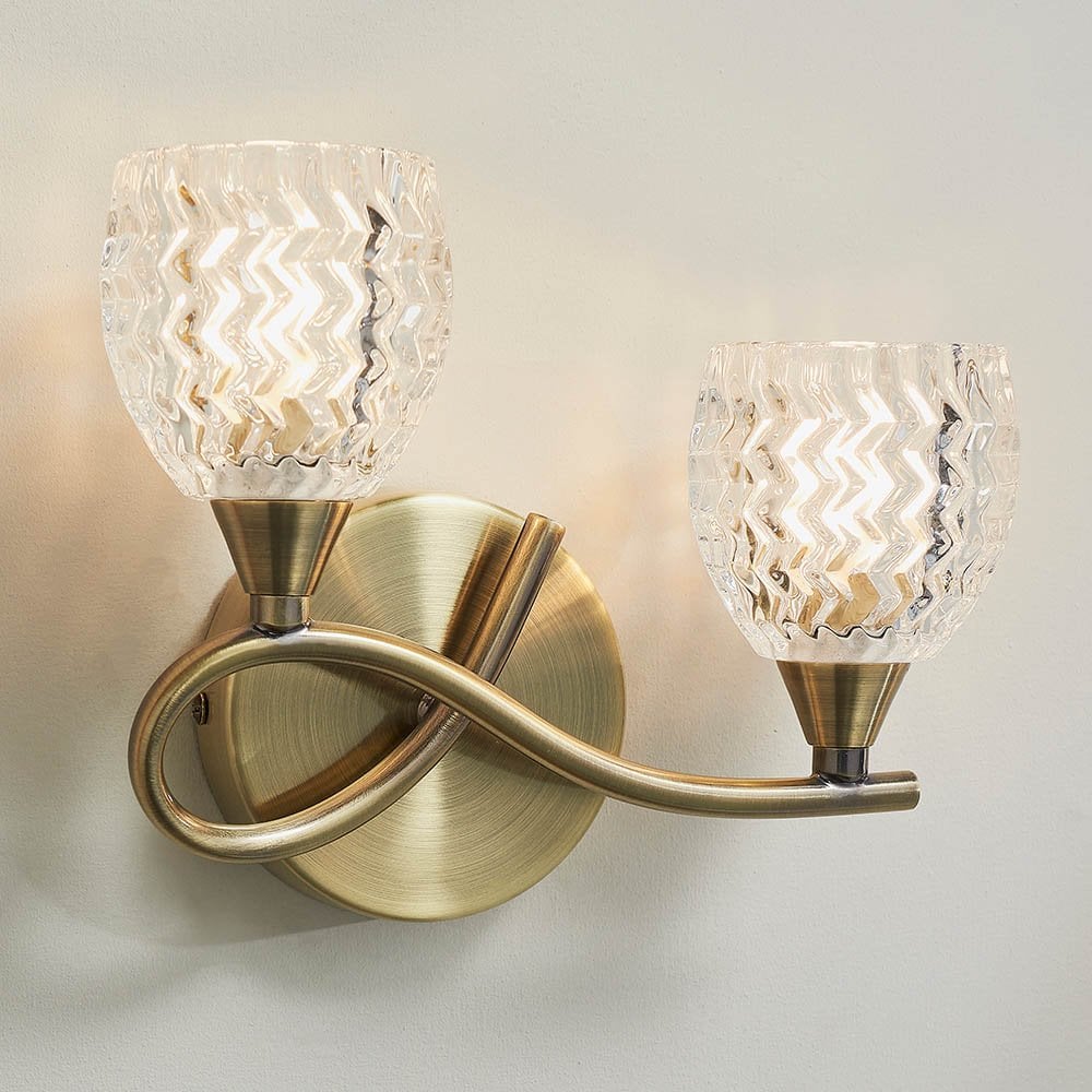 Boyer 2 Light Left in Antique Brass Finish