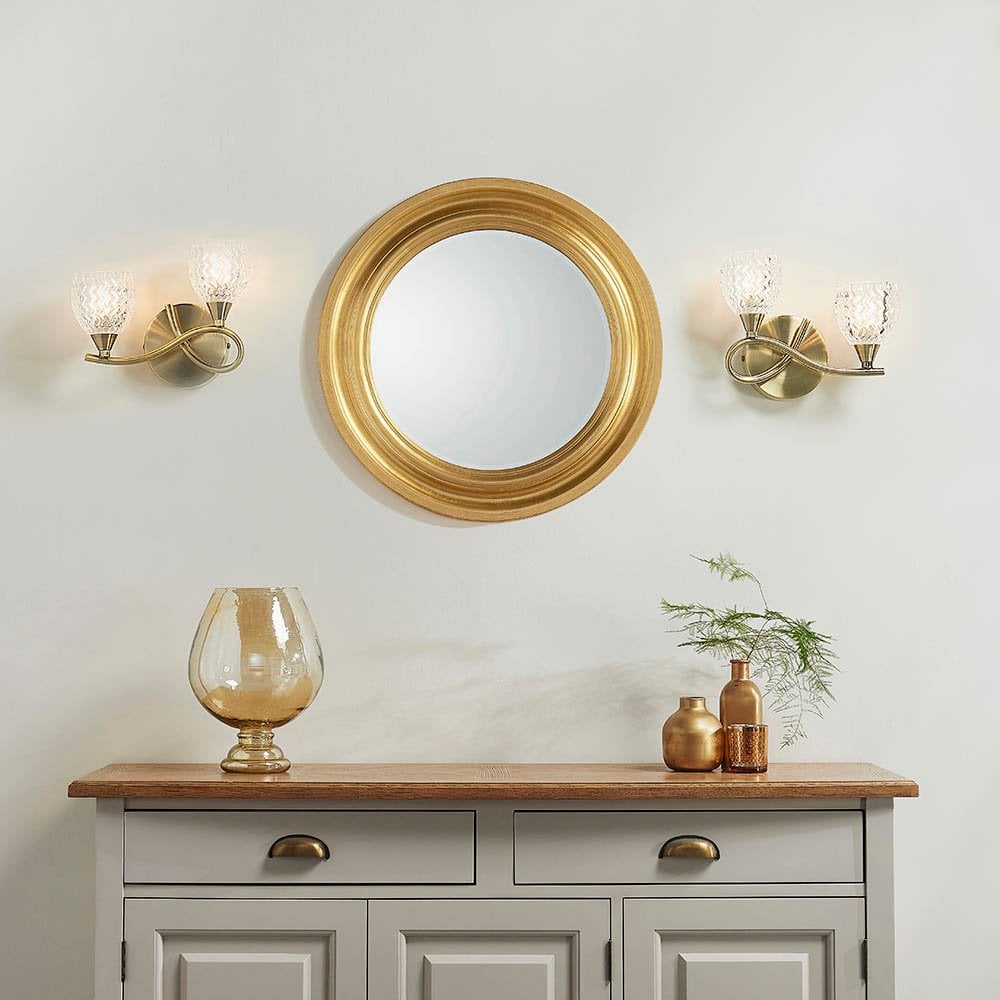 Boyer 2 Light Left in Antique Brass Finish
