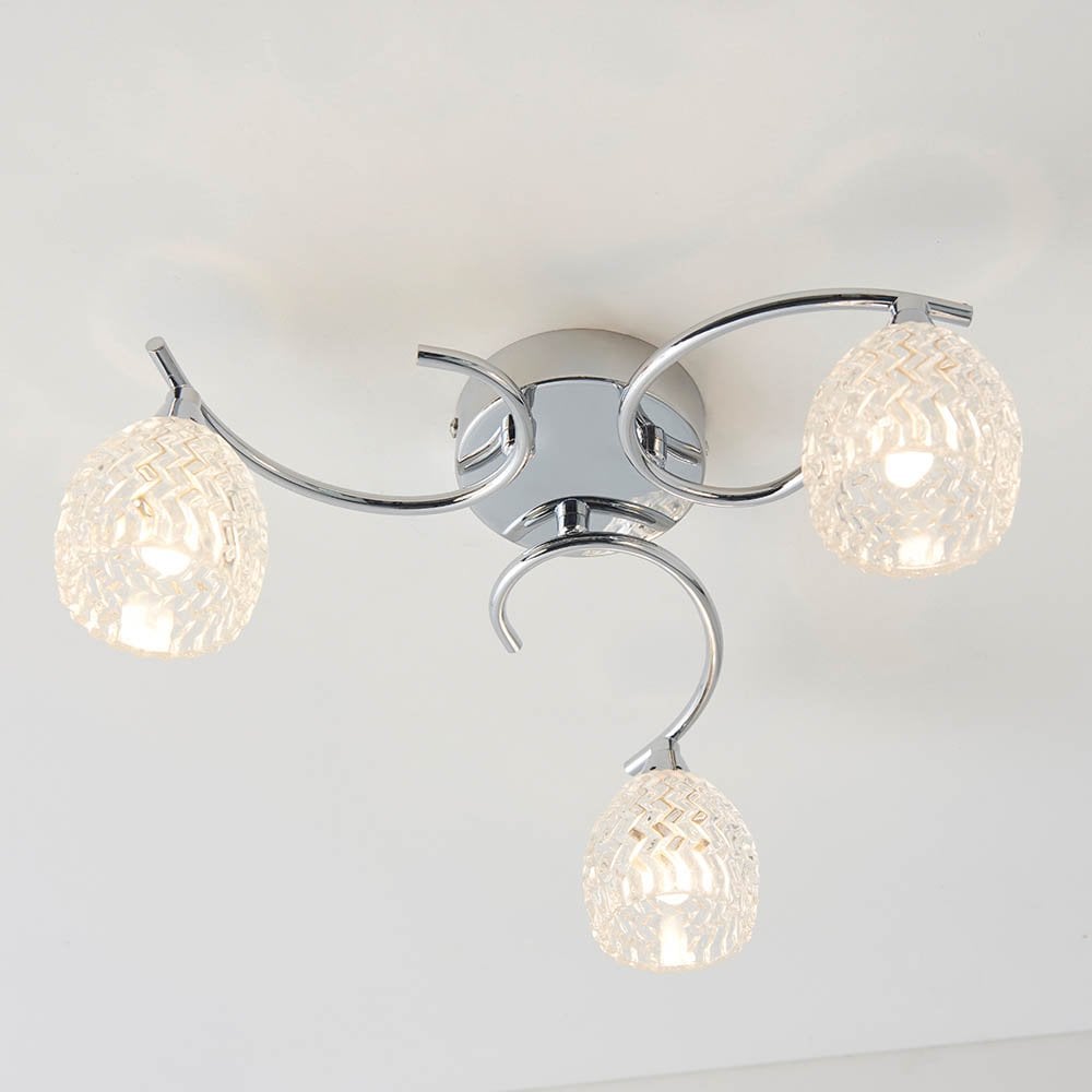 Boyer 3 Light Semi Flush in Chrome