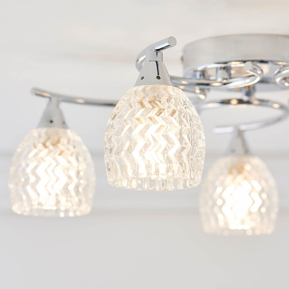 Boyer 5 Light Semi Flush in Chrome