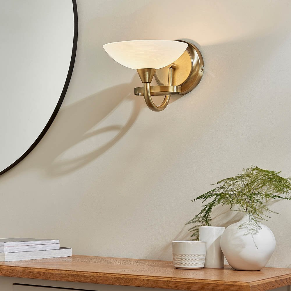 Cagney Wall Light in Antique Brass