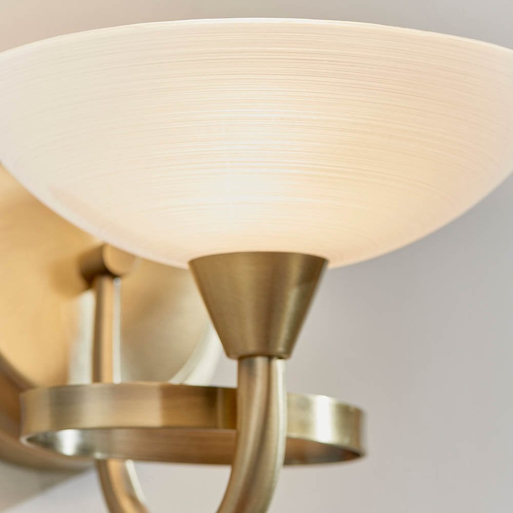 Cagney Wall Light in Antique Brass