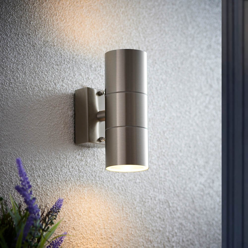 Canon Up and Down Wall Light in Stainless Steel IP44