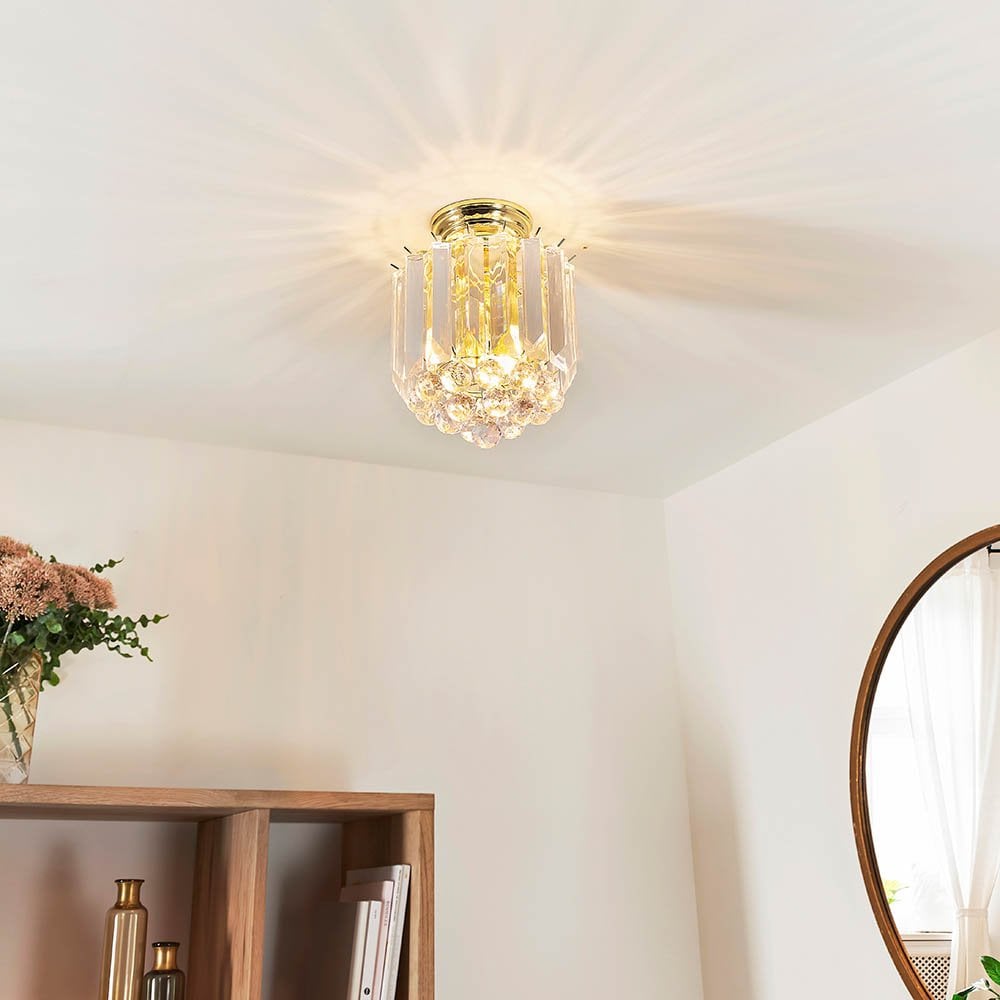 Fargo 2 Light Flush in Brass Finish