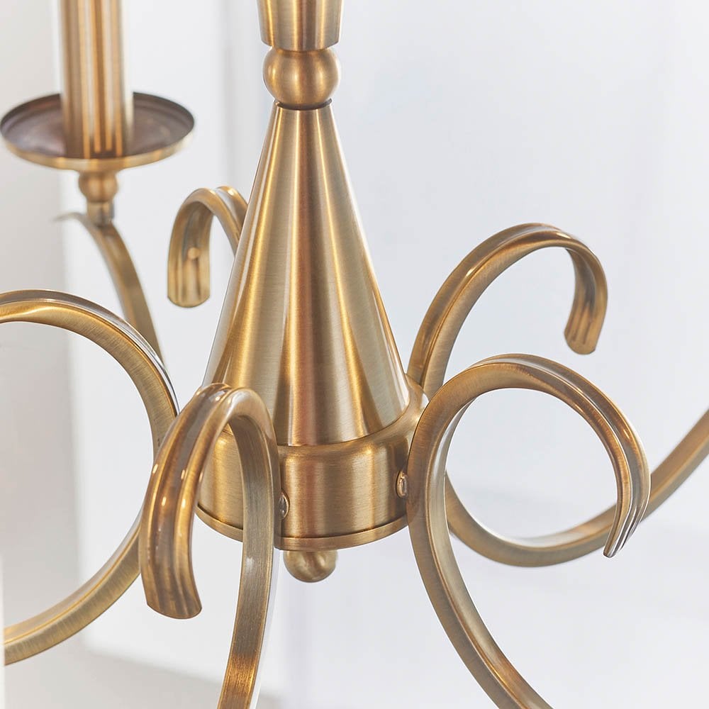 Kora 5 Light in Antique Brass