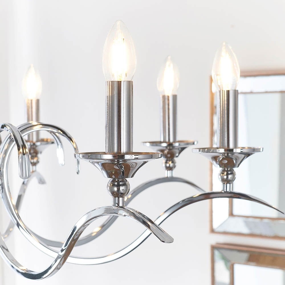Kora 8 Light in Chrome Finish