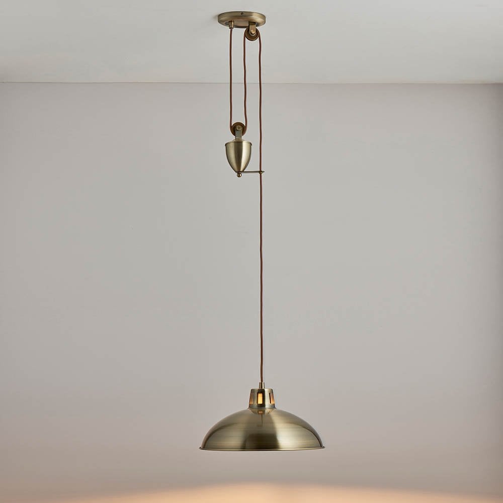 Polka Pendant in Antique Brass