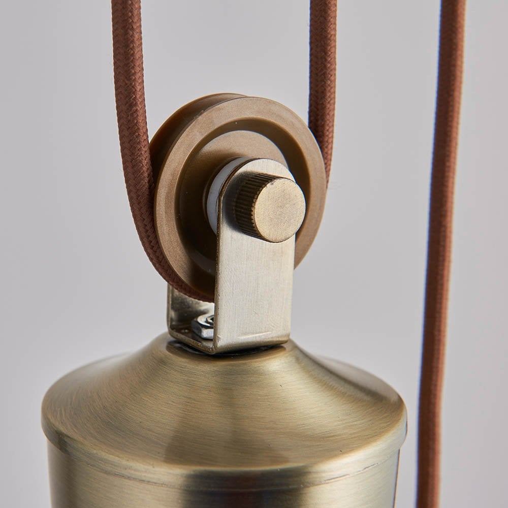 Polka Pendant in Antique Brass