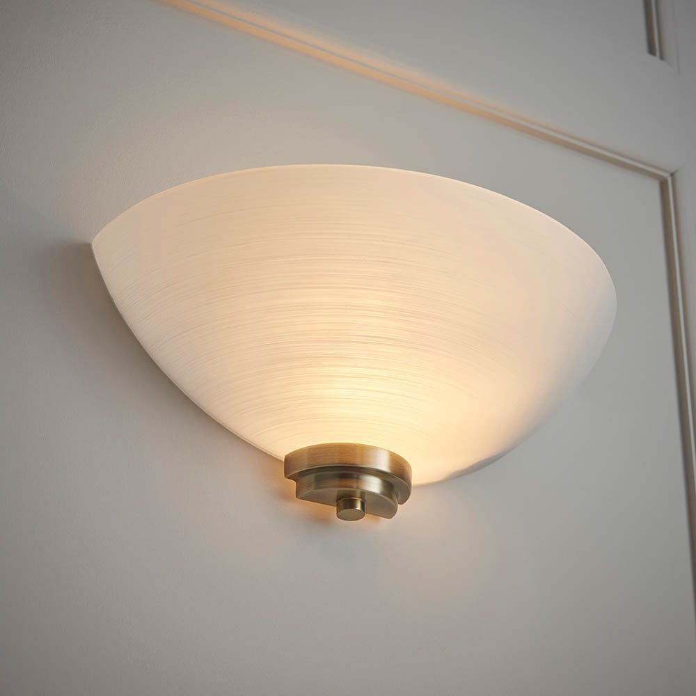 Welles Antique Brass Wall Light