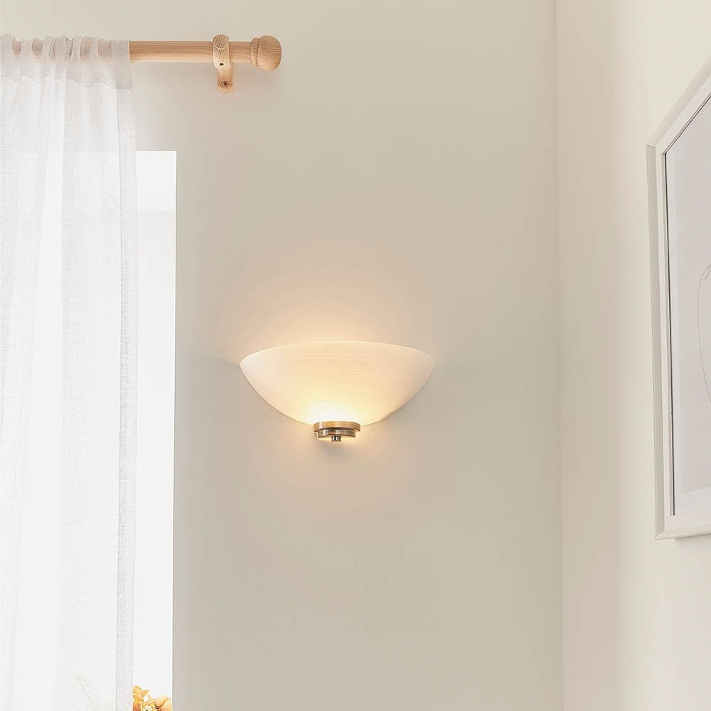 Welles Satin Chrome Wall Light