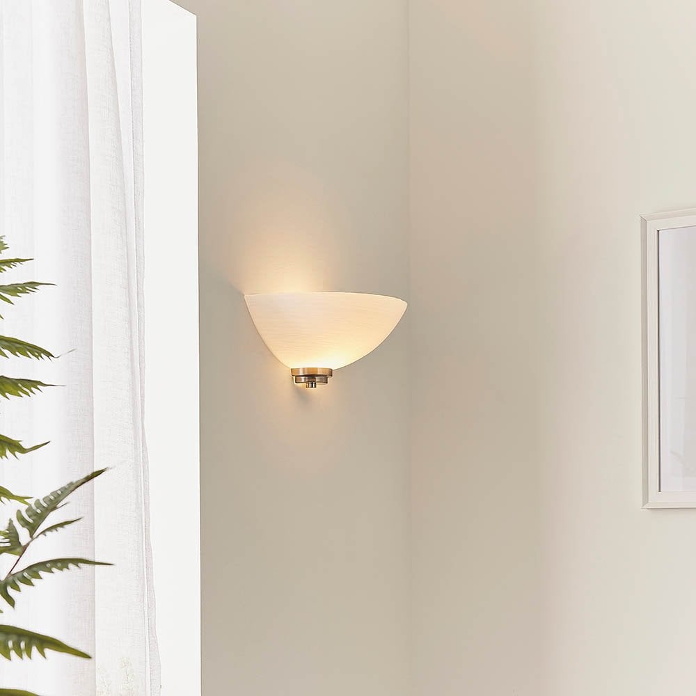 Welles Satin Chrome Wall Light