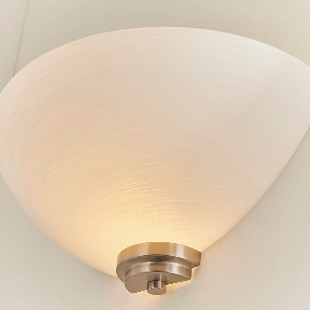 Welles Satin Chrome Wall Light