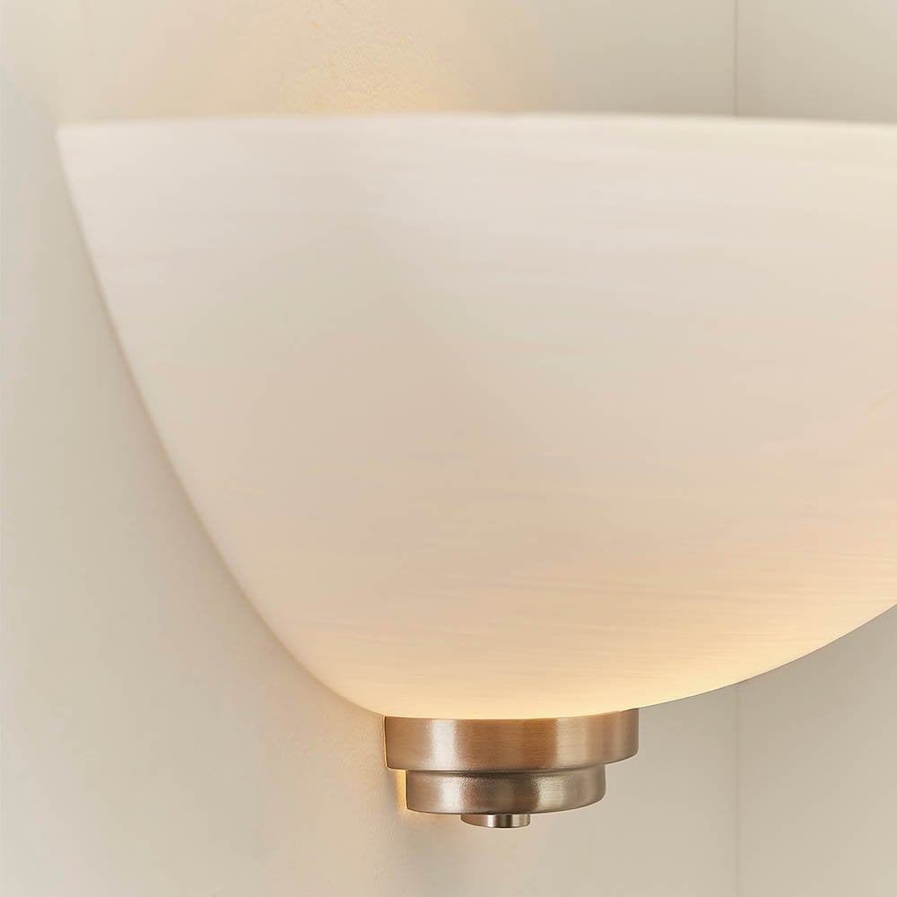 Welles Satin Chrome Wall Light