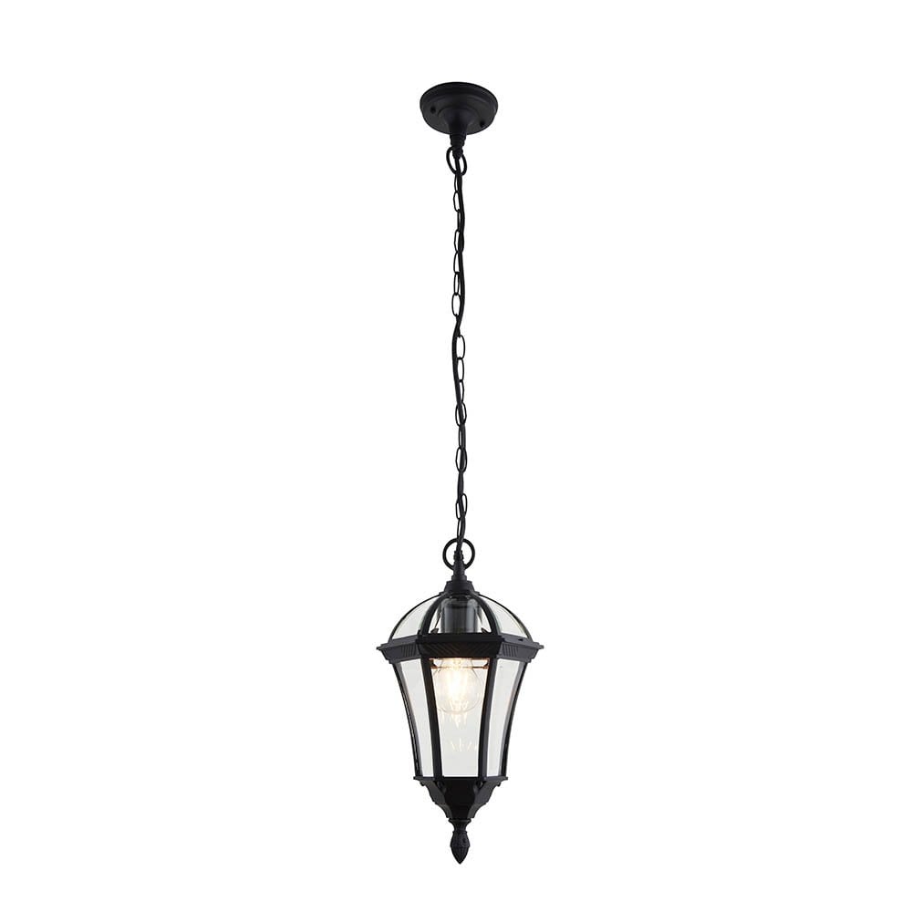 Drayton Pendant Light in Matt Black IP44