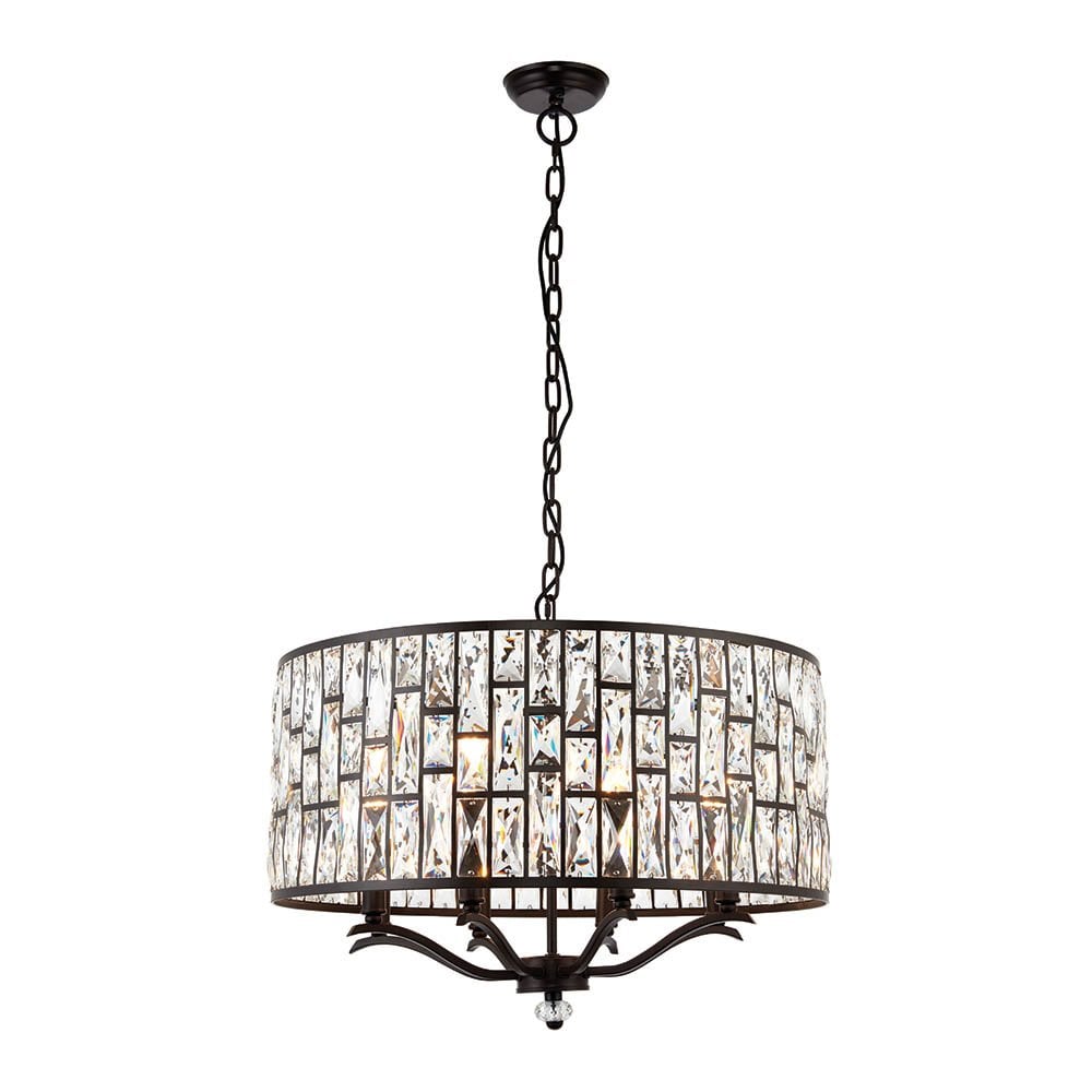 Belle 8 Light Pendant Dark Bronze Finish