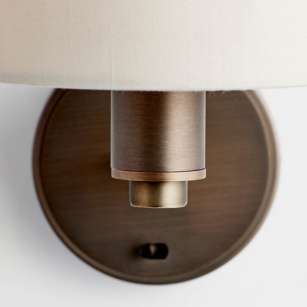 Daley Wall Light in Bronze C/W Marble Shade