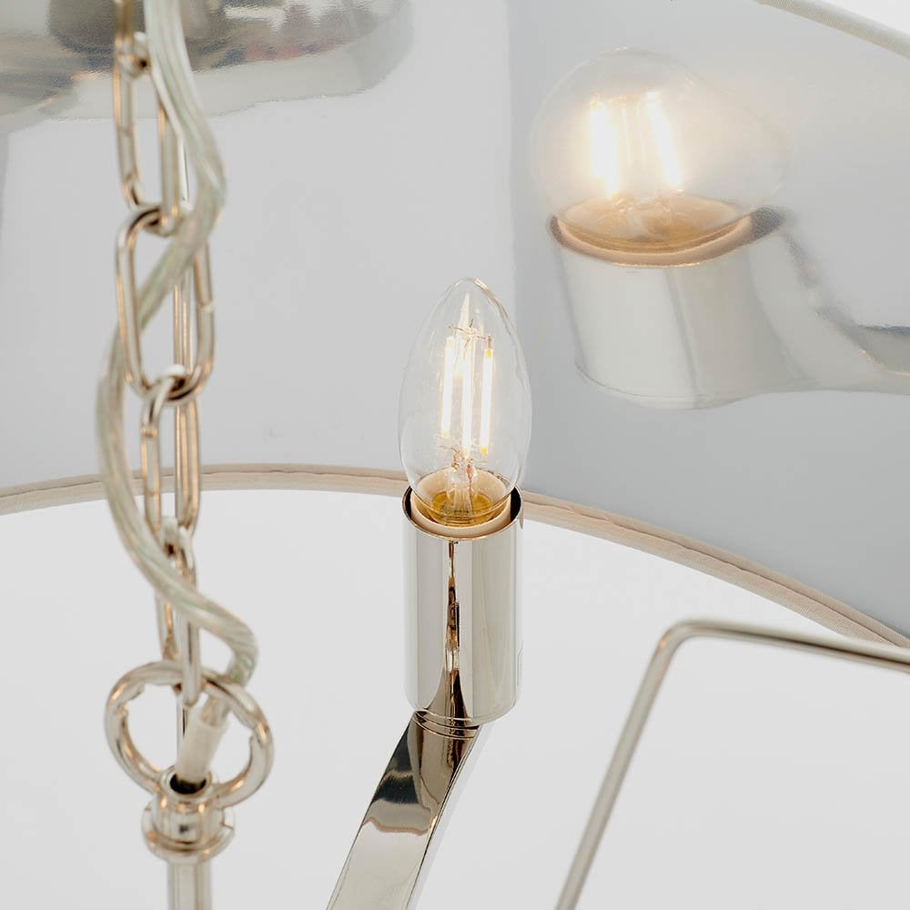 Harvey 3 Light with Drum Shade in Nickel