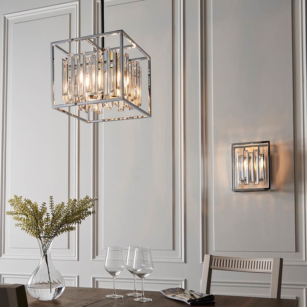 Acadia 4 Light Crystal Pendant