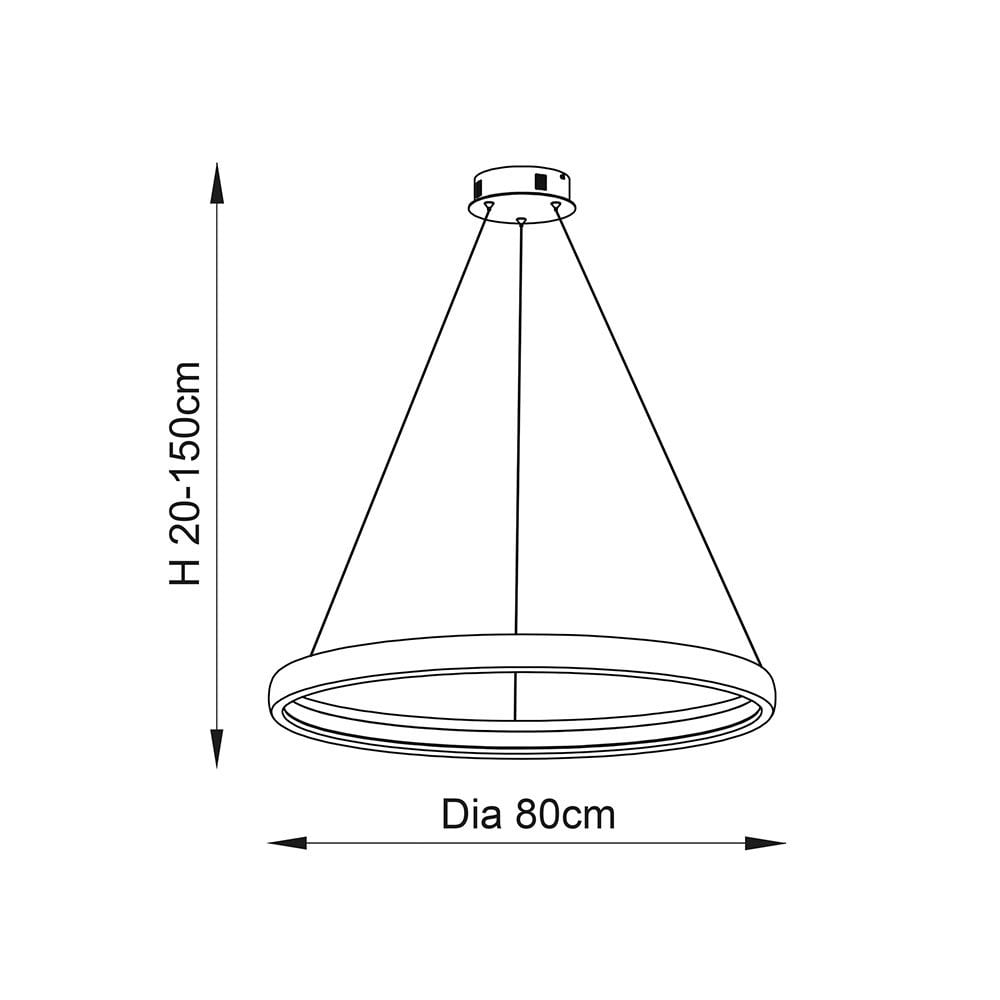 Staten LED Pendant in Matt Black Finish