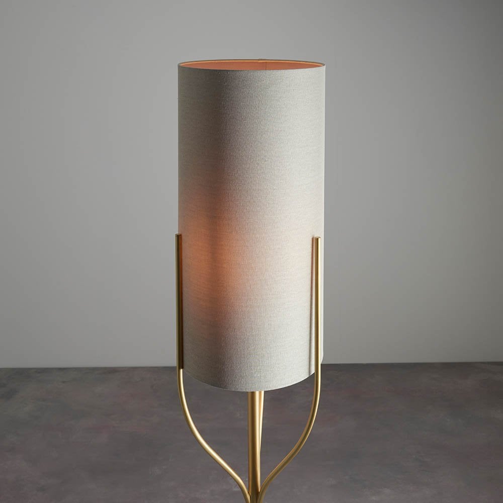 Fraser Floor Lamp in Satin Brass C/W Shade