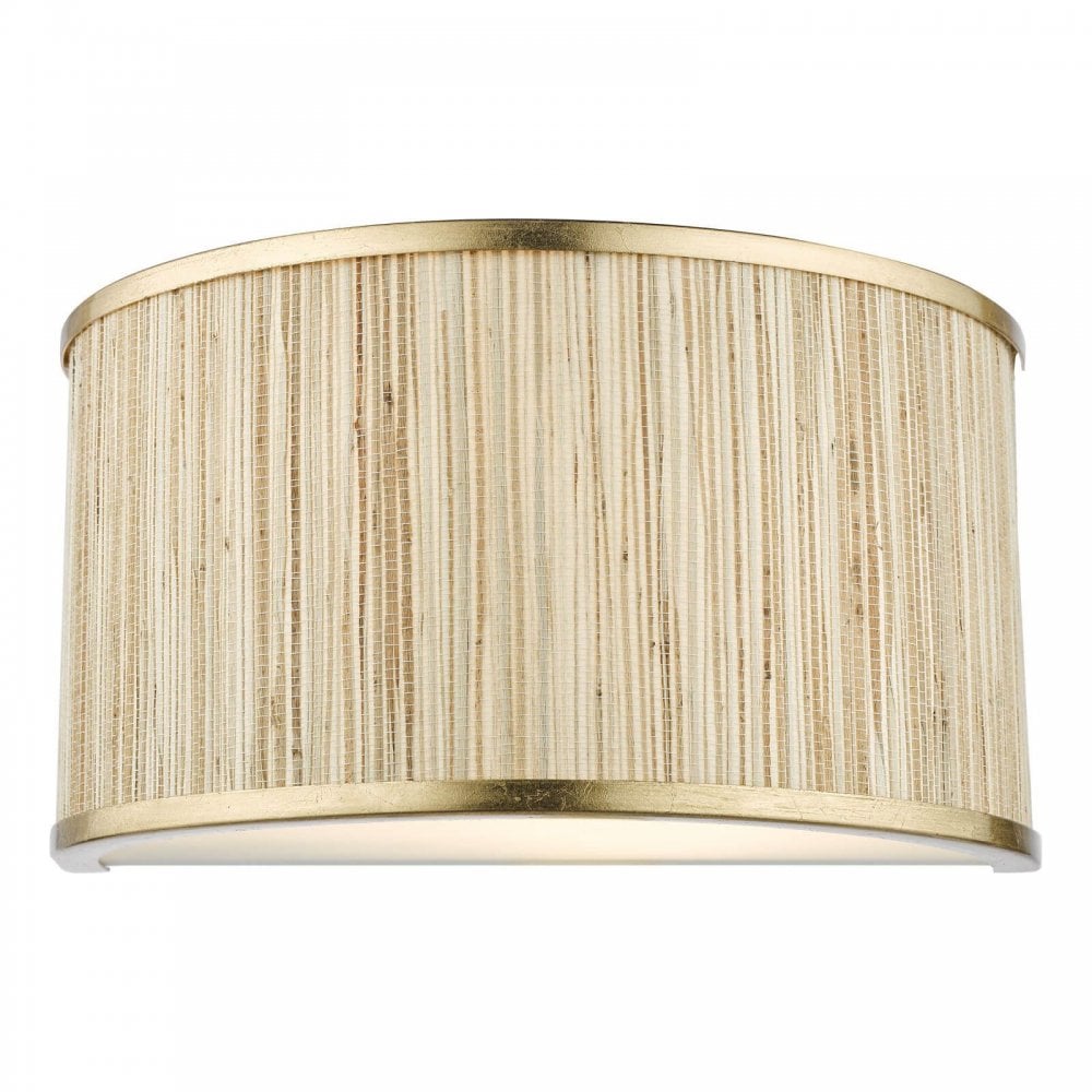 Fenella 2 Light Wall Fitting in Golf Leaf & Seagrass