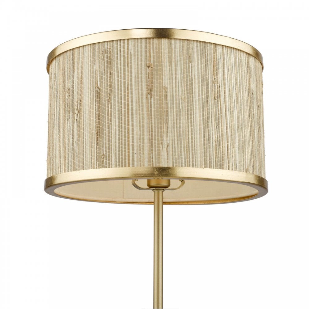 Fenella Table Lamp in Golf Leaf & Seagrass