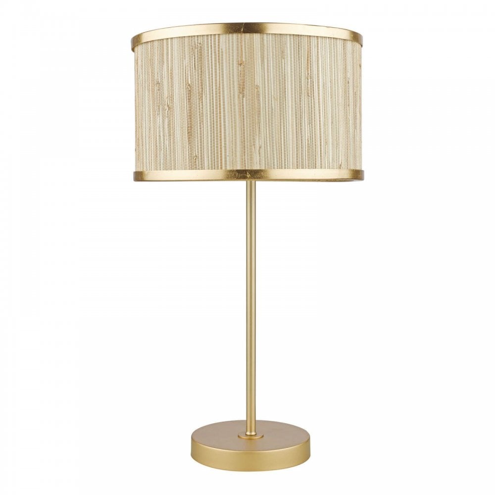Fenella Table Lamp in Golf Leaf & Seagrass