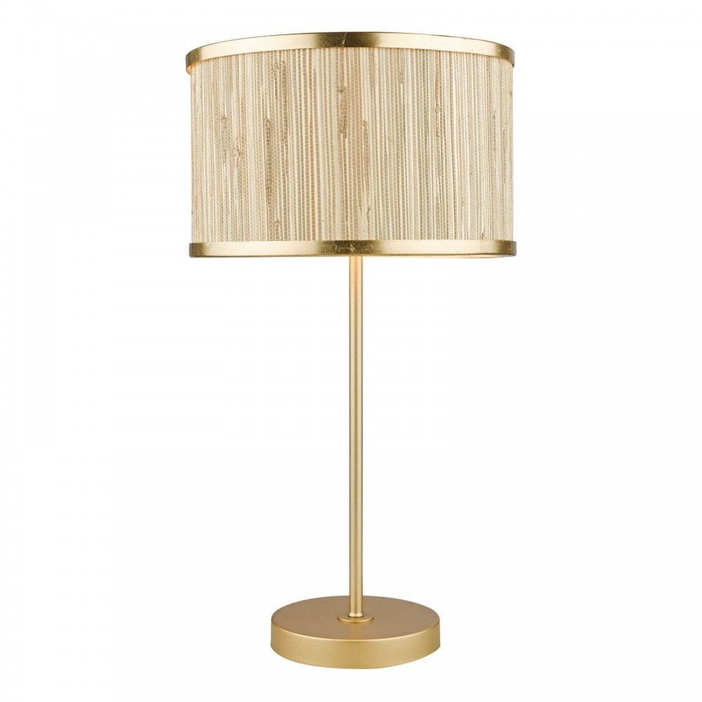 Fenella Table Lamp in Golf Leaf & Seagrass