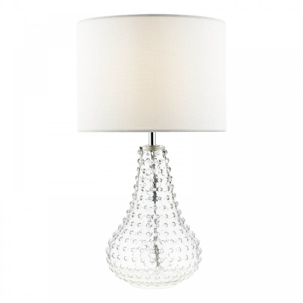 Kristina Clear Glass Table Lamp C/W Shade