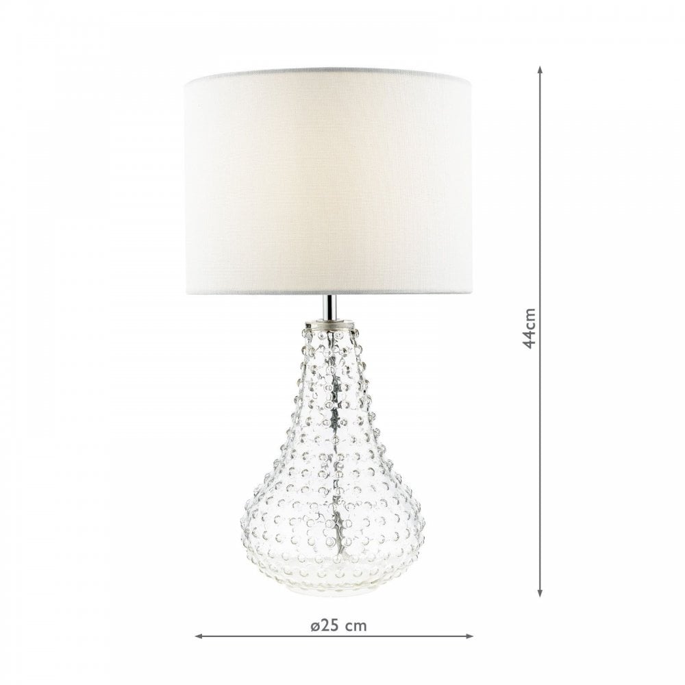 Kristina Clear Glass Table Lamp C/W Shade