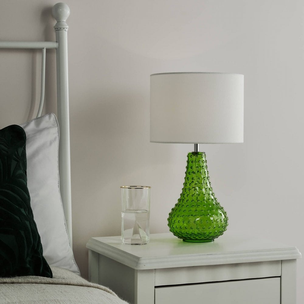Kristina Green Glass Table Lamp C/W Shade