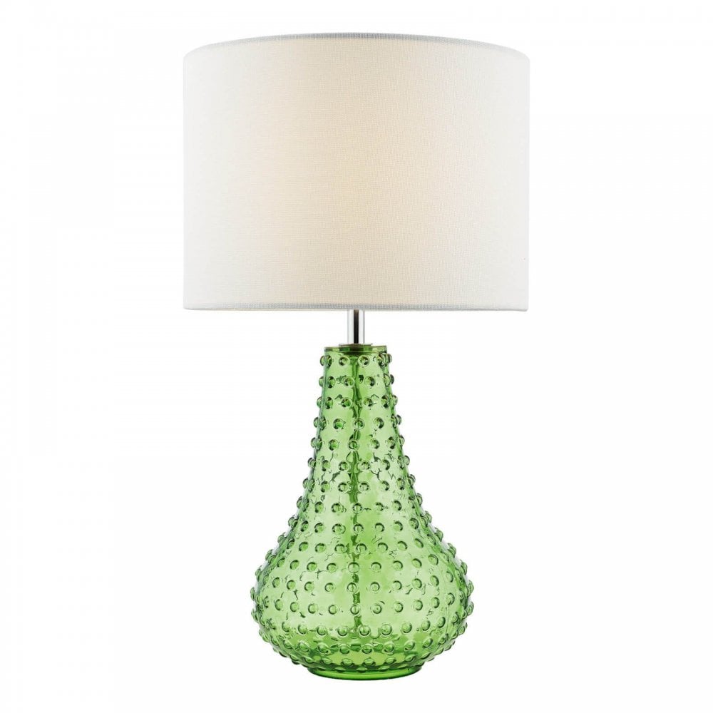 Kristina Green Glass Table Lamp C/W Shade