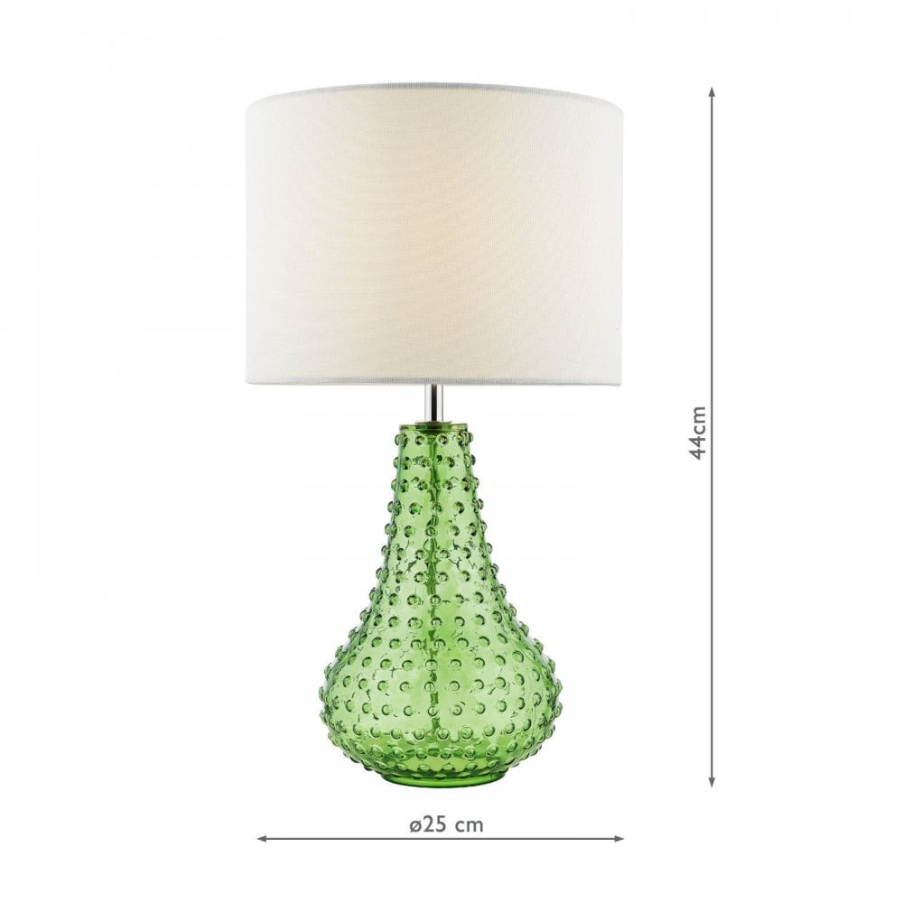 Kristina Green Glass Table Lamp C/W Shade