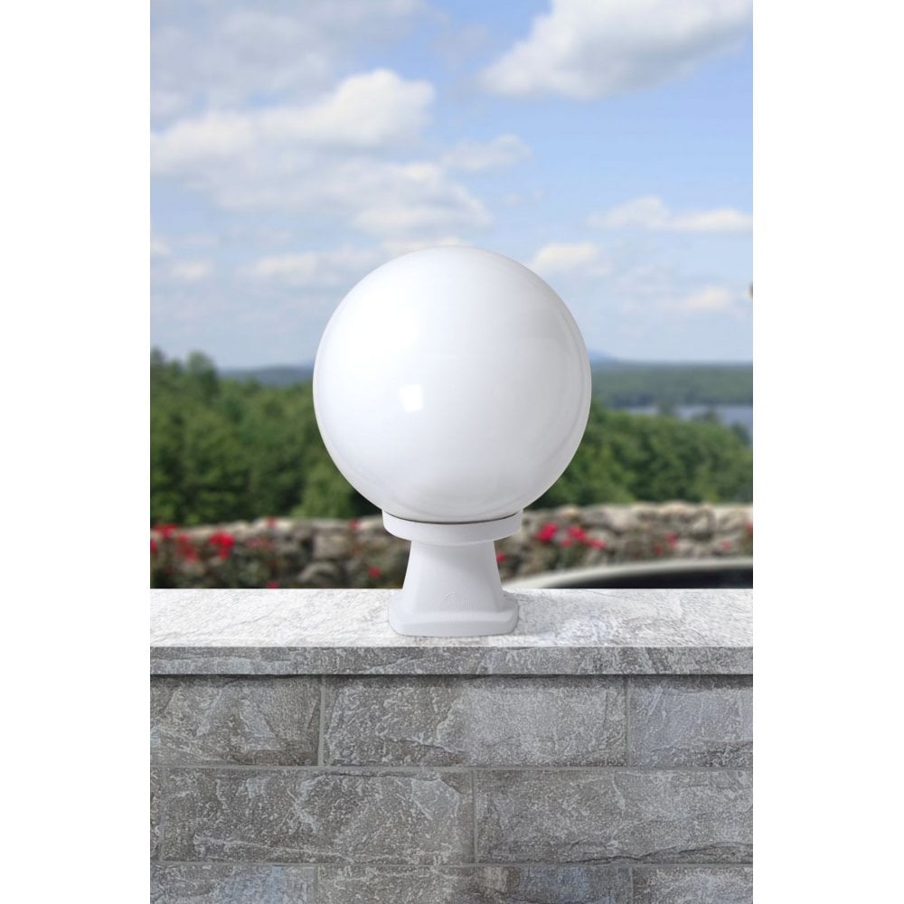 Disma Grey Post Top with Opal Globe