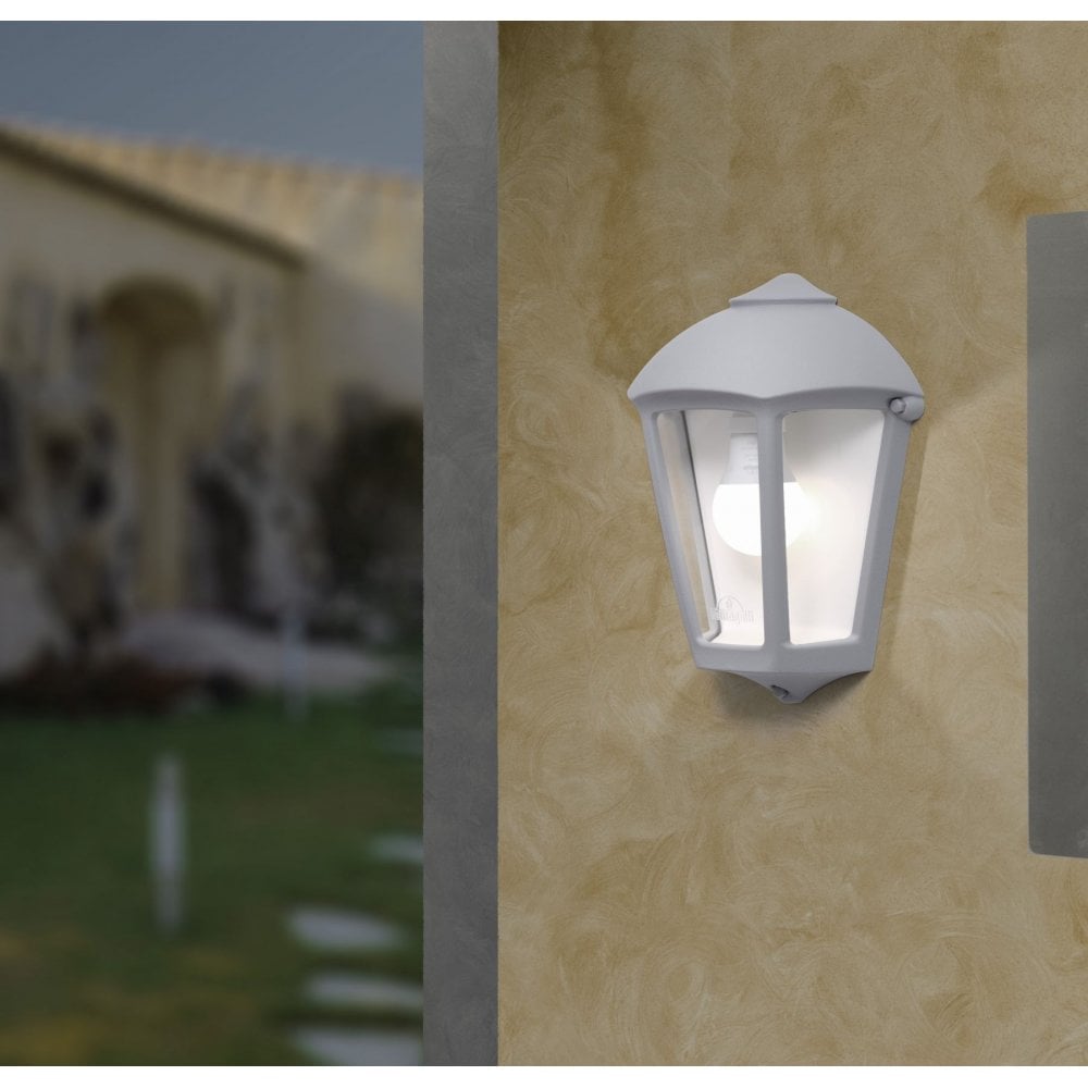 Fabio Half Wall Lantern in Grey Finish