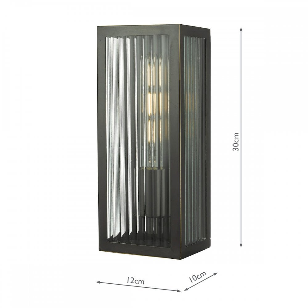 Keegan Wall Light Rubbed Bronze Small IP44