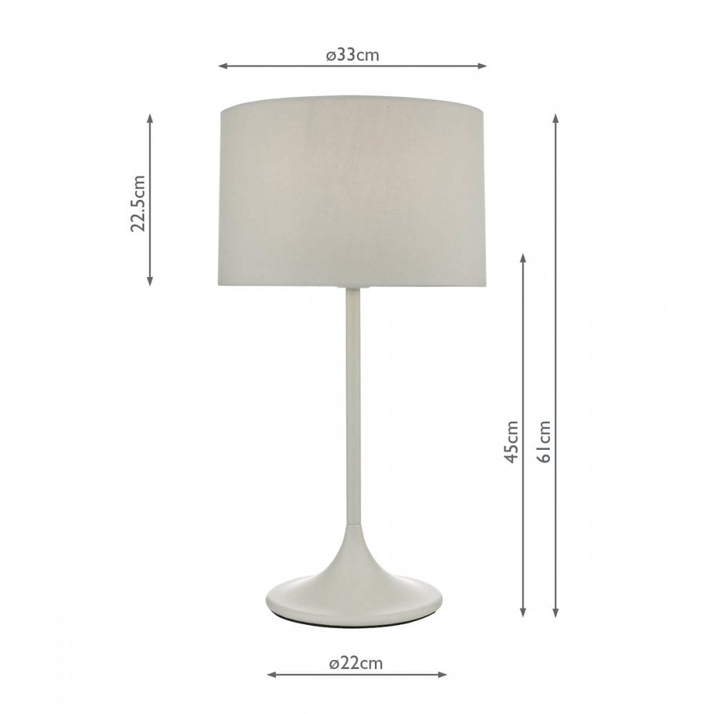 Funchal Grey Table Lamp C/W Shade