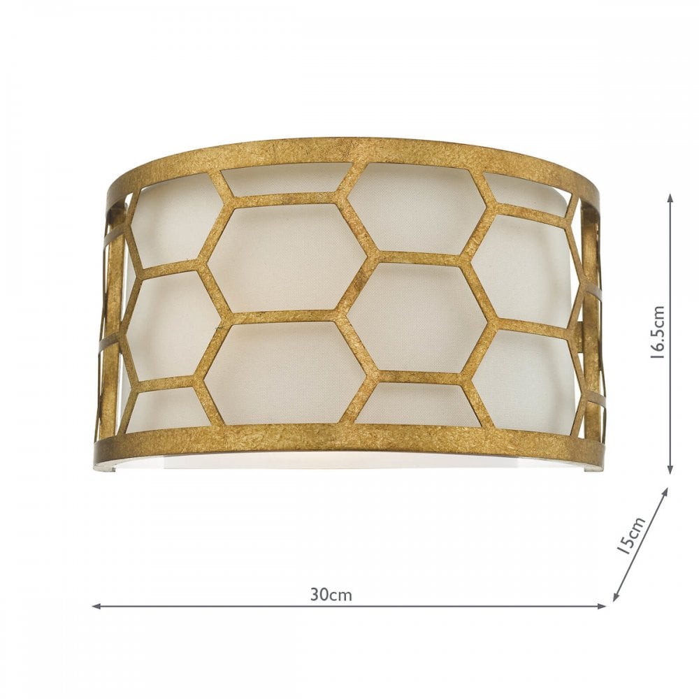 Epstein 1 Light Wall Light Gold & Ivory