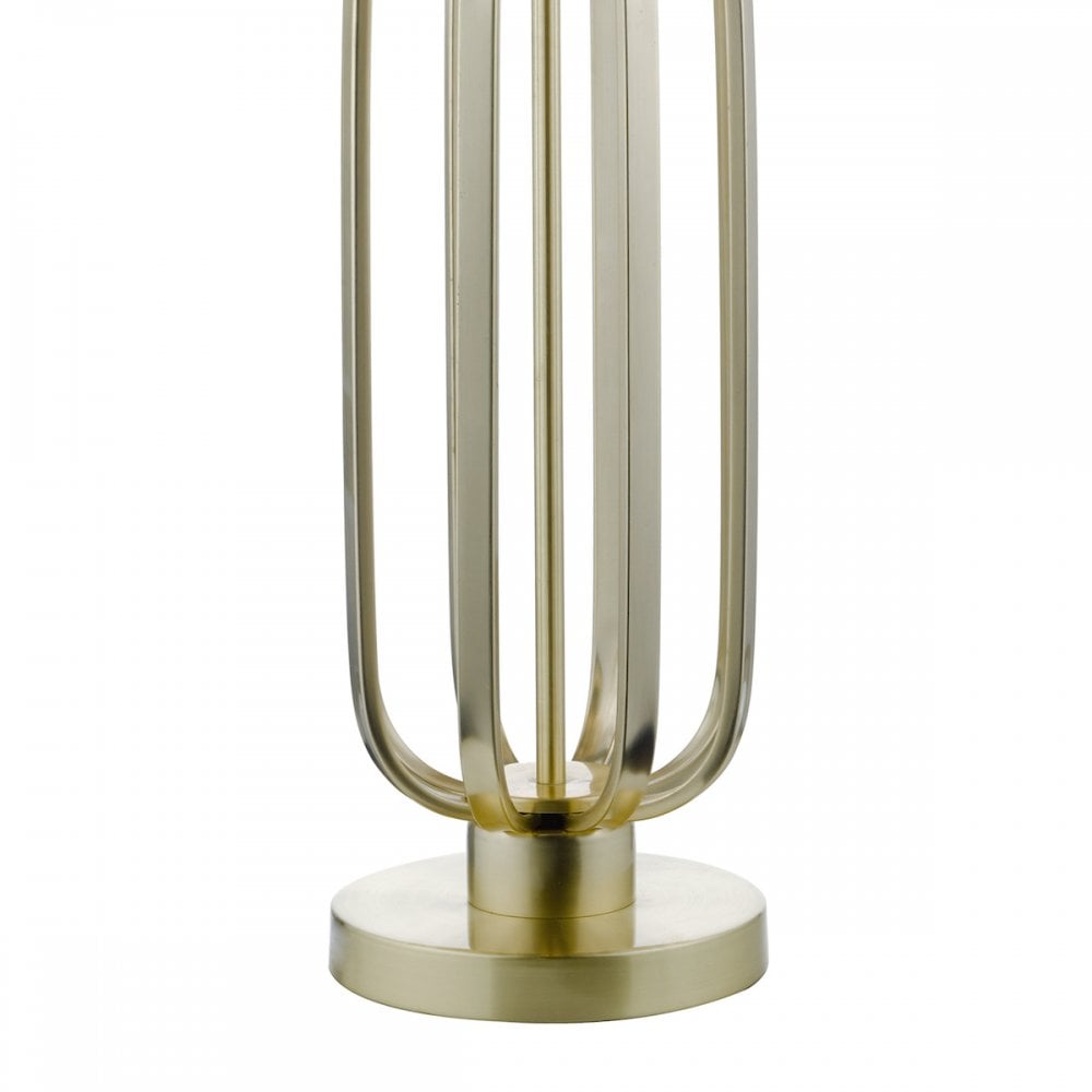 Lucie Table Lamp Satin Brass Complete With Shade