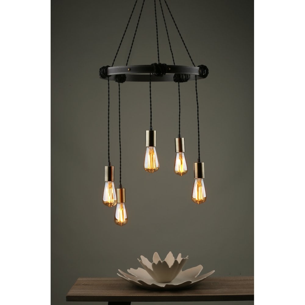 Ivan 5 Light Pendant Rustic